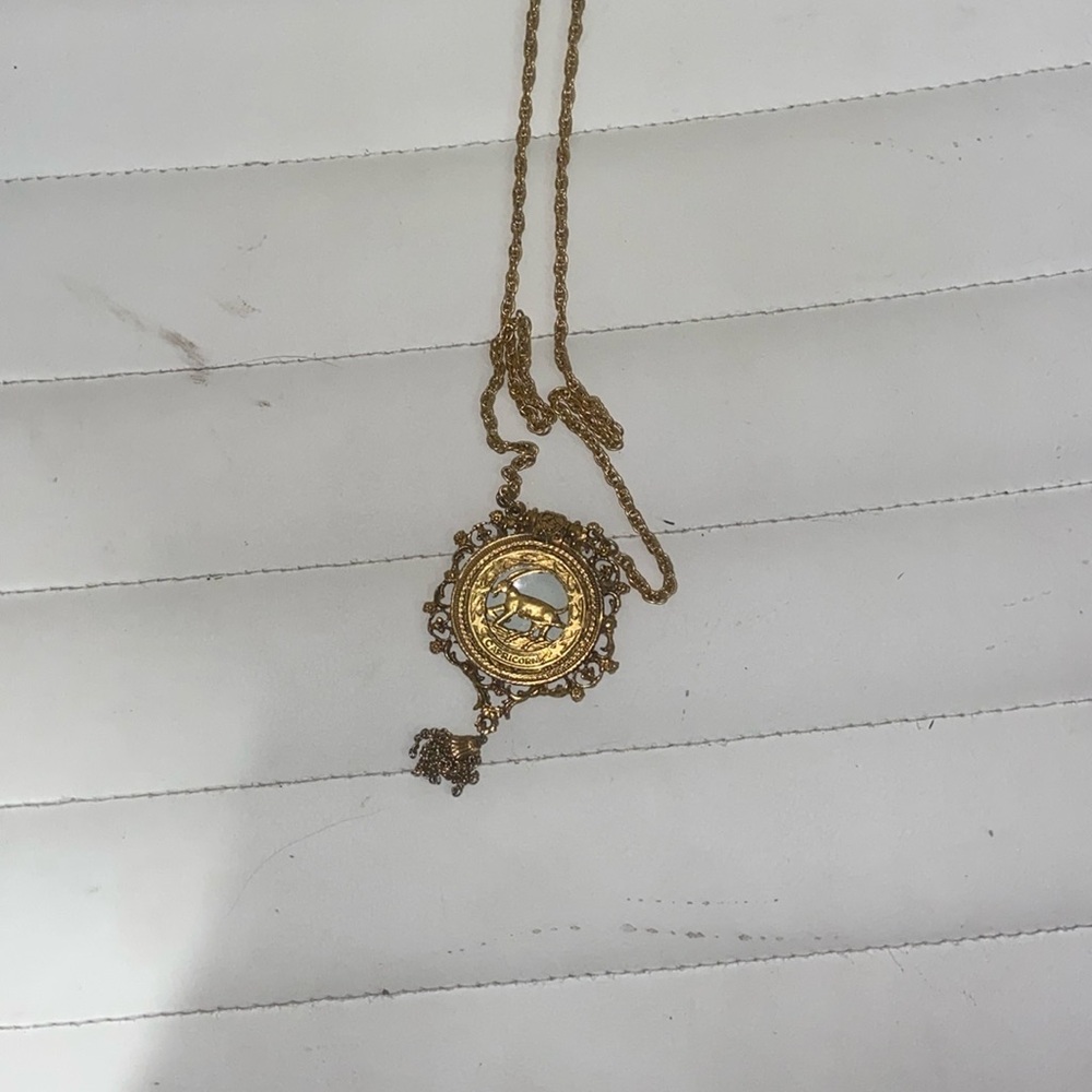 a capricorn necklace.